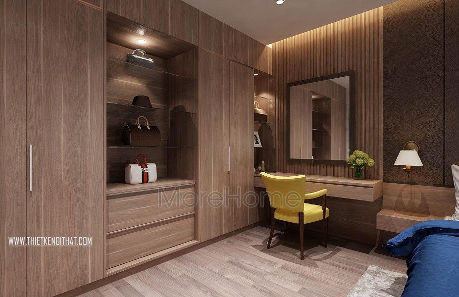 Mẫu tủ quần áo hiện đại căn hộ chung cư Penthouse Imperia Garden